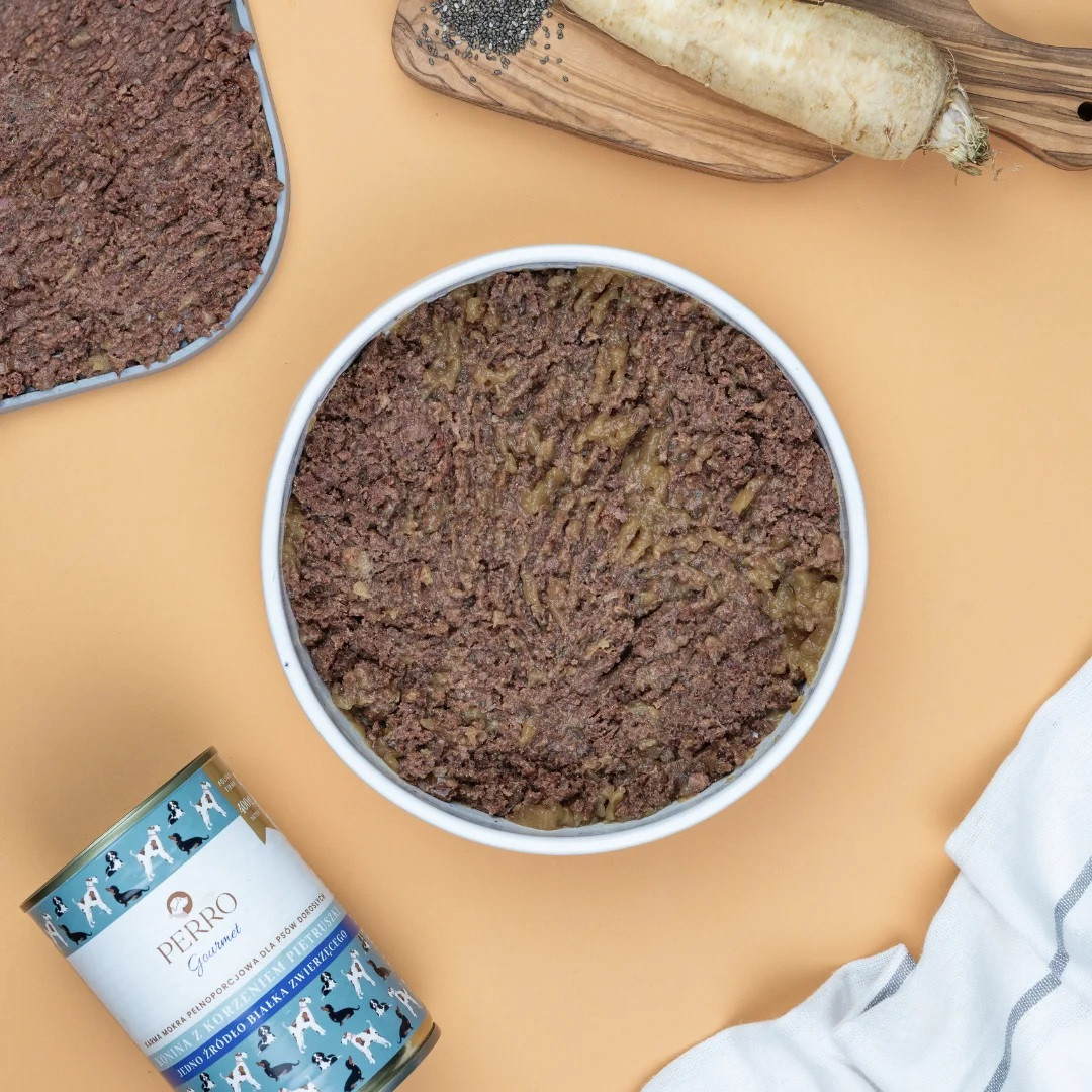 PERRO Gourmet Horse meat with parsley root - Nassfutter für Hunde - 800g - foto 1
