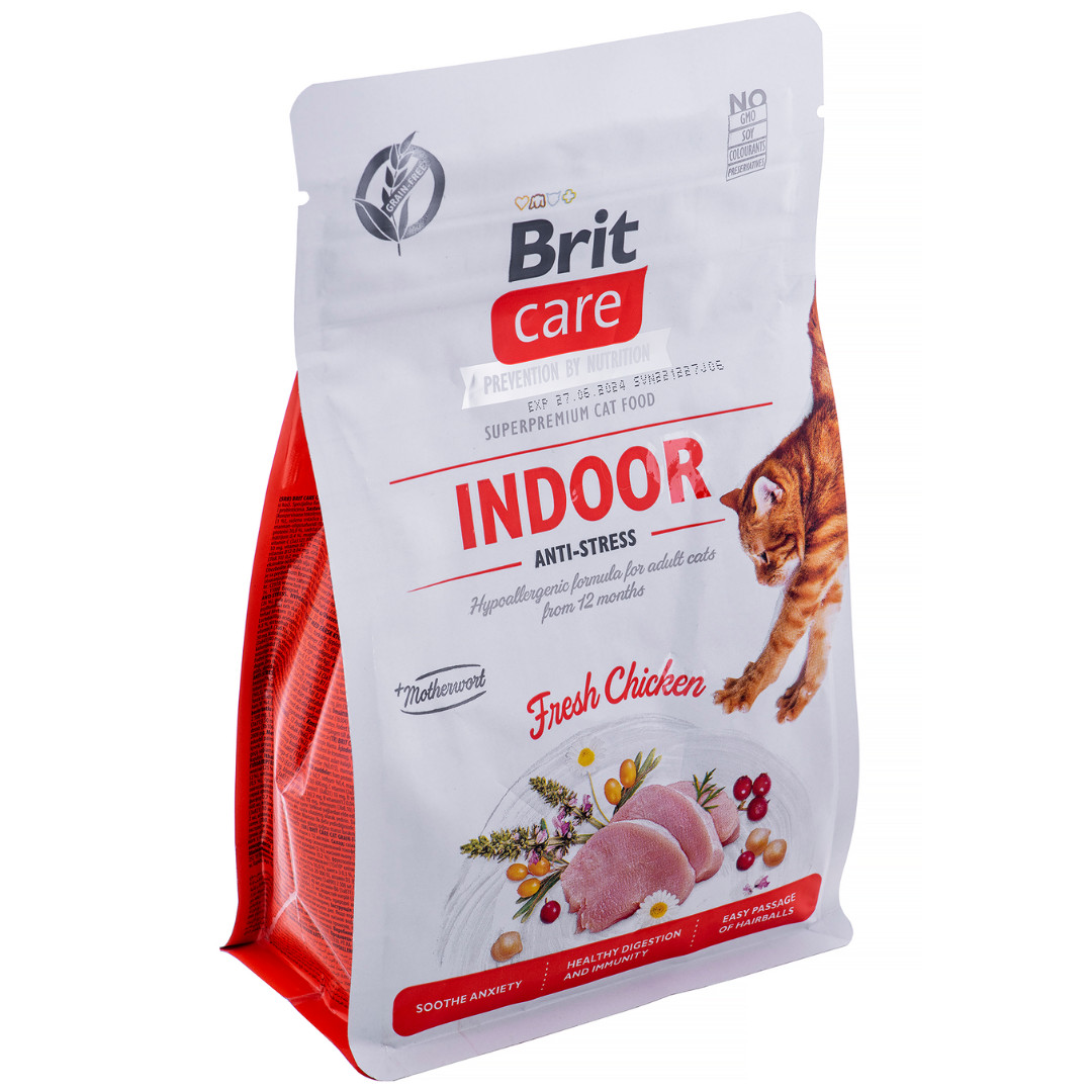 BRIT Care Grain-Free Adult Indoor Anti-Stress - Trockenfutter für Katzen - 400 g - foto 2