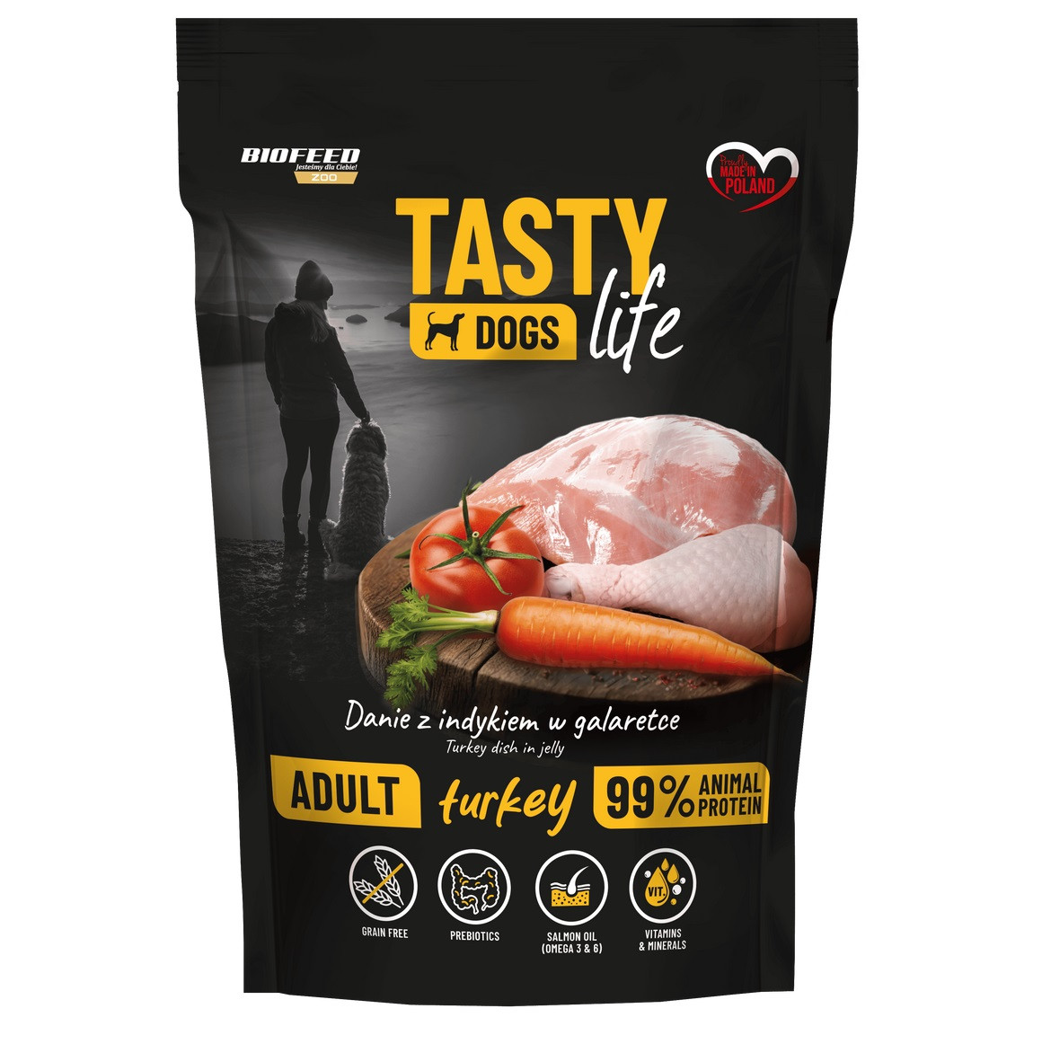 BIOFEED Tasty Dogs Life Turkey- Nassfutter für Hunde - 150g - foto 2