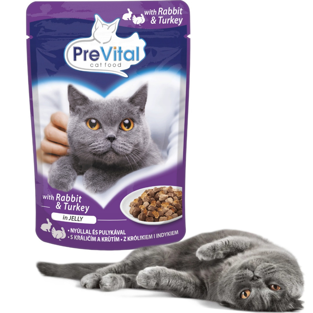 PREVITAL Turkey and rabbit in jelly - nassfutter für Katzen - 100g - foto 4