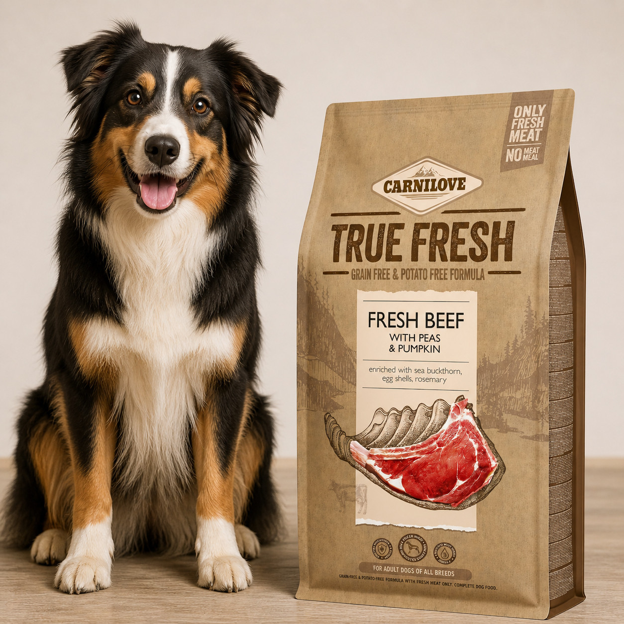 CARNILOVE True Fresh Dog Adult Beef with peas and pumpkin - trockenfutter für Hunde - 1,4kg - foto 2