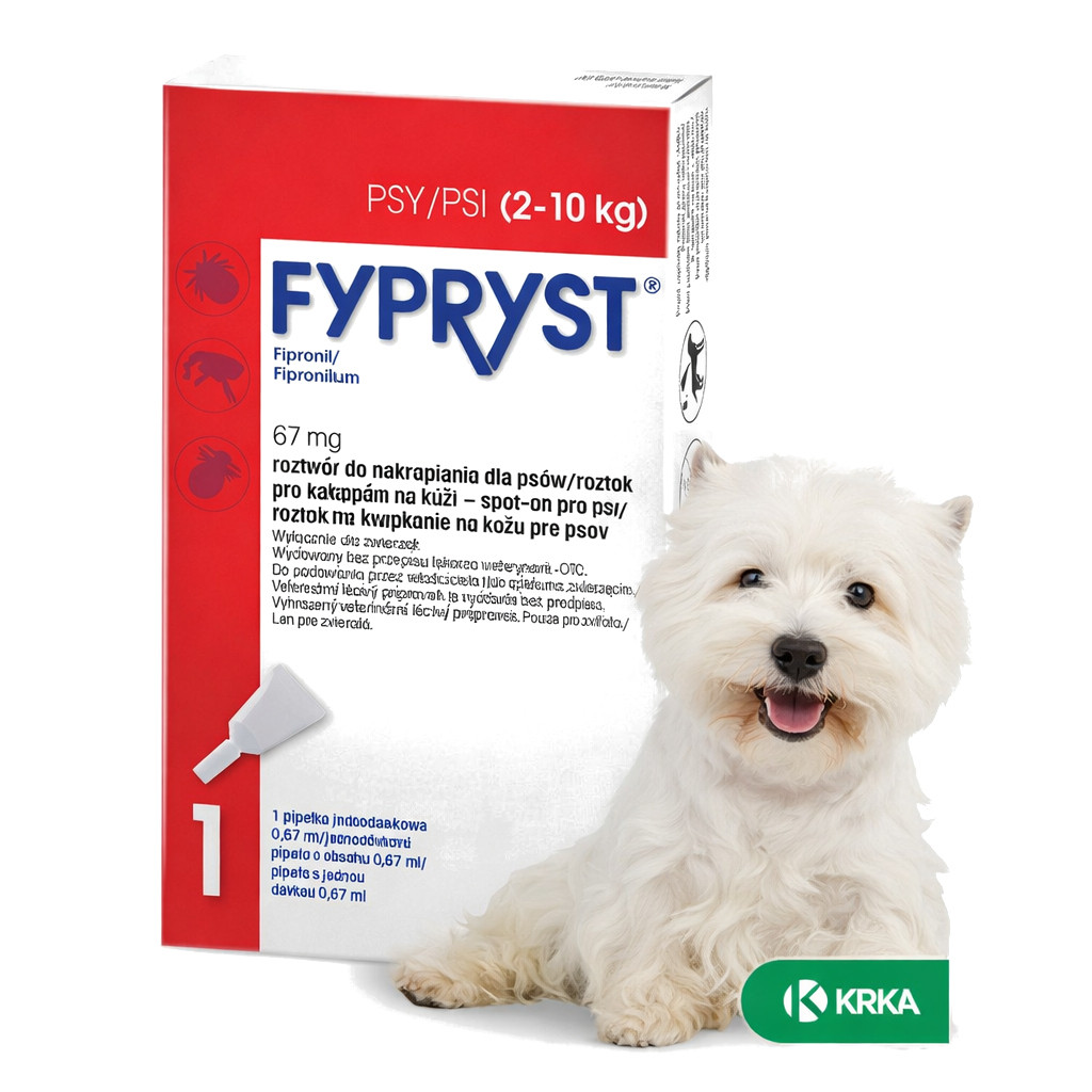FYPRYST 67mg S (2-10kg) - tropfen gegen flöhe und zecken für hunde – 1x0,67ml - foto 3