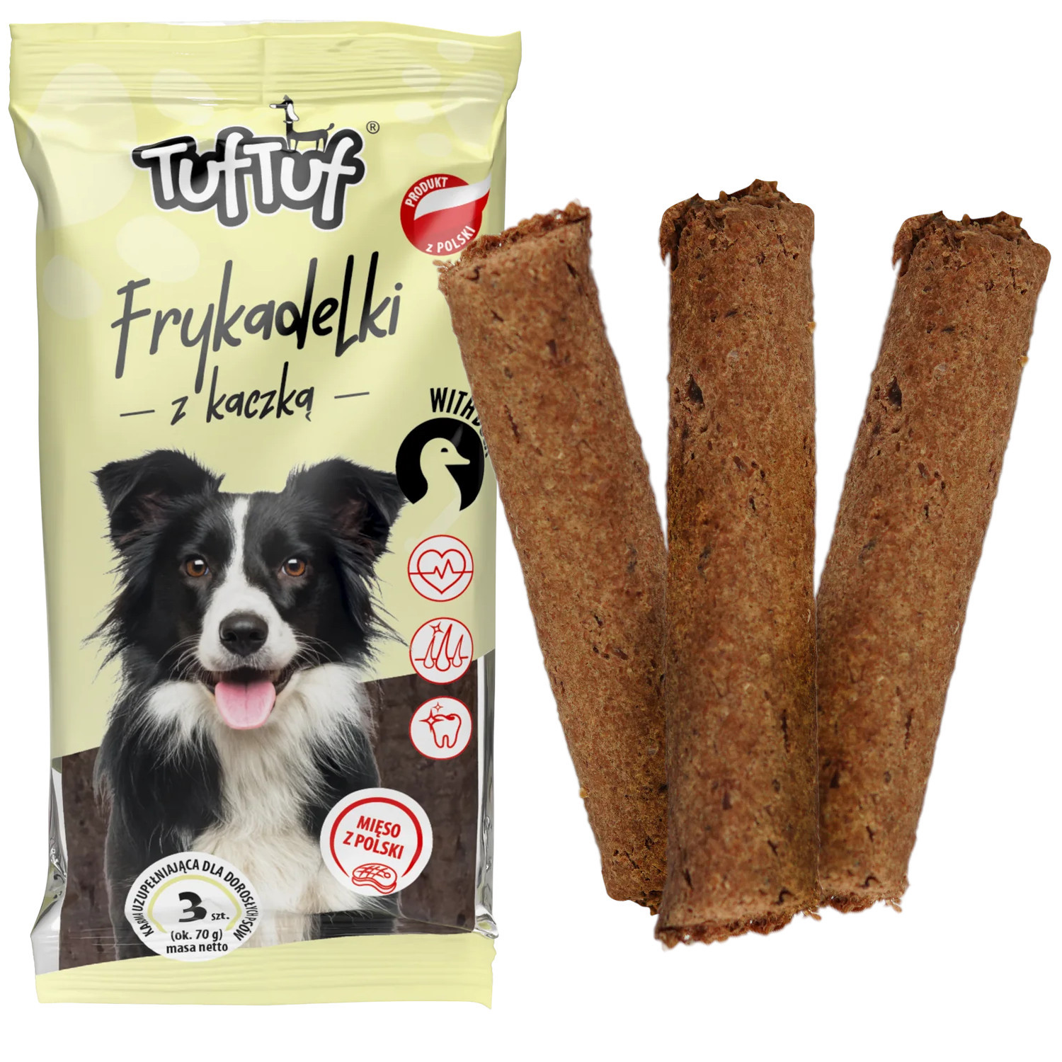 TUF TUF Meaty sticks with duck - leckerli für hunde - 70g - foto 1