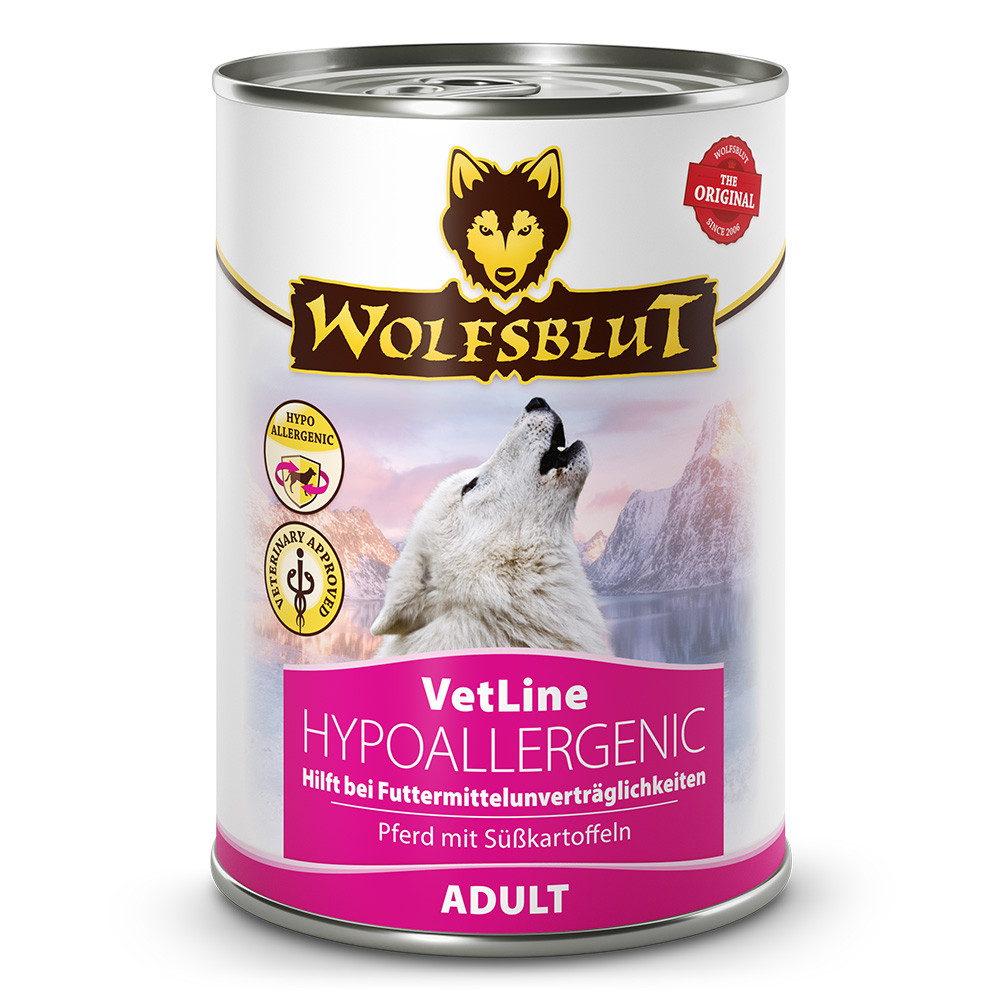 WOLFSBLUT VetLine Hypoallergenic Horse - Nassfutter für Hunde - 395g - foto 2