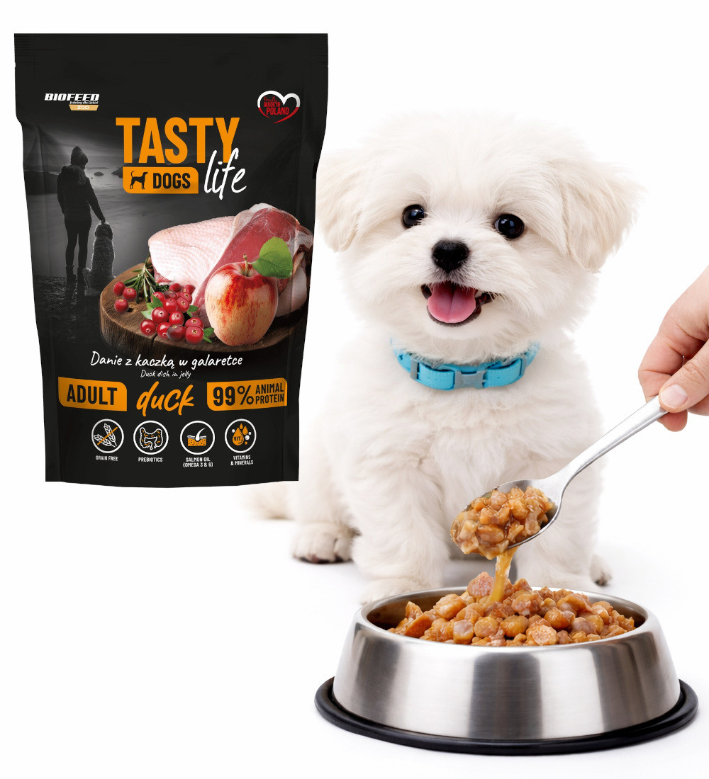 BIOFEED Tasty Dogs Life Duck - Nassfutter für Hunde - 150g - foto 4