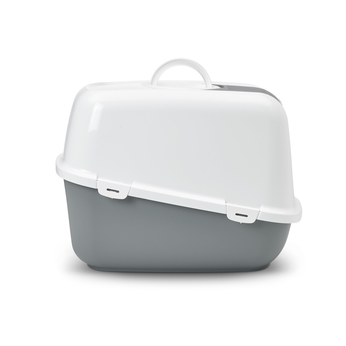 SAVIC Nestor Jumbo Weiß-Grau – geschlossene Katzentoilette – 66,5x48,5x46,5 cm – 1 Stk. - foto 5