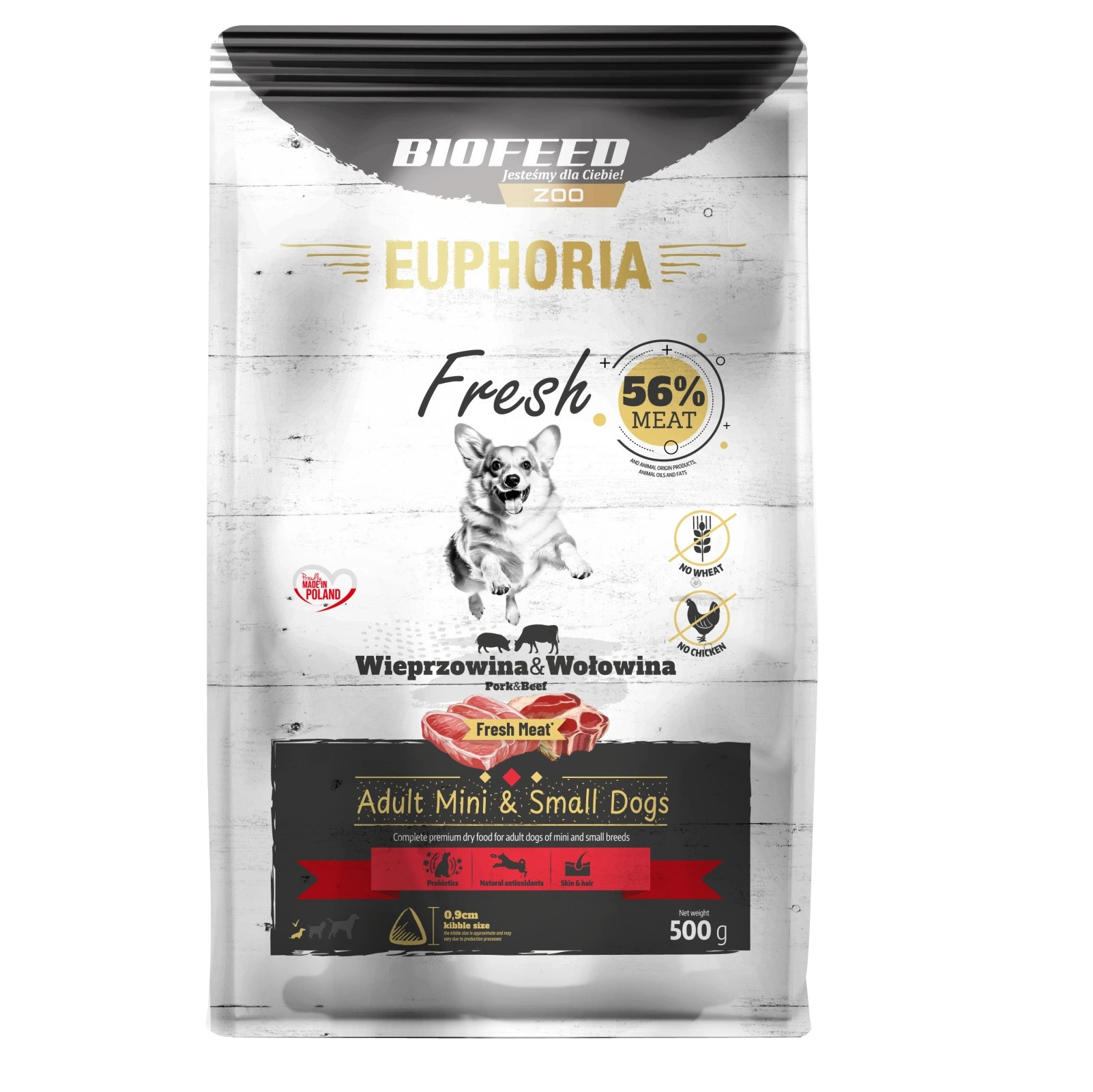 EUPHORIA Fresh Adult Pork with beef XS/S - trockenfutter für Hunde - 500g - foto 2