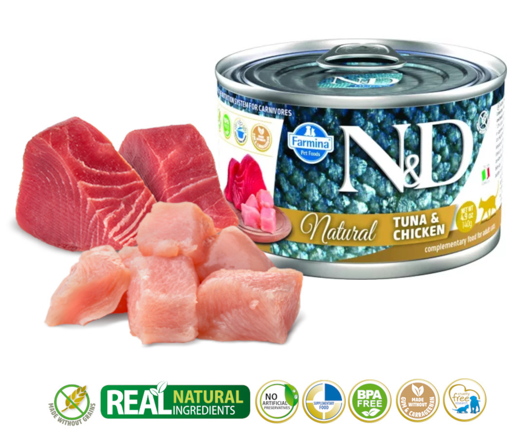FARMINA N&D Cat Natural Thunfisch&Huhn- Nassfutter für Katzen - 140 g - foto 1