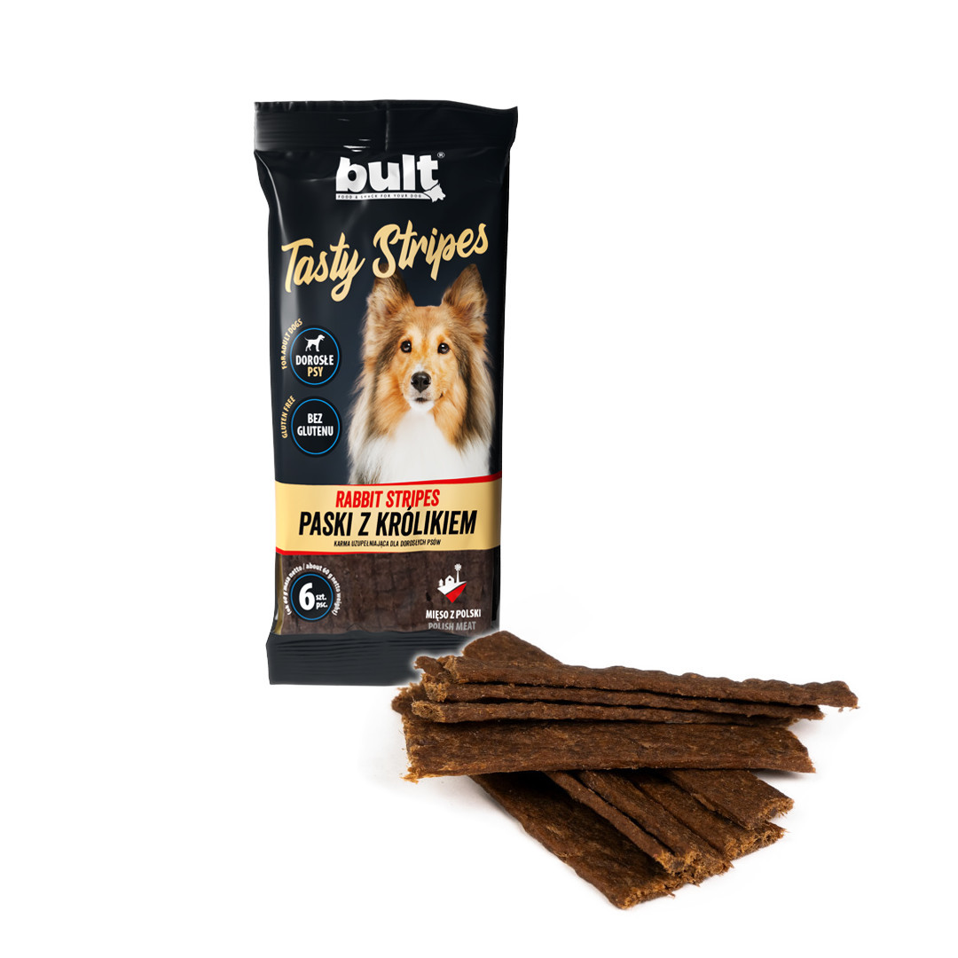 BULT Tasty stripes Rabbit - leckerli für hunde - 6 stück - foto 1