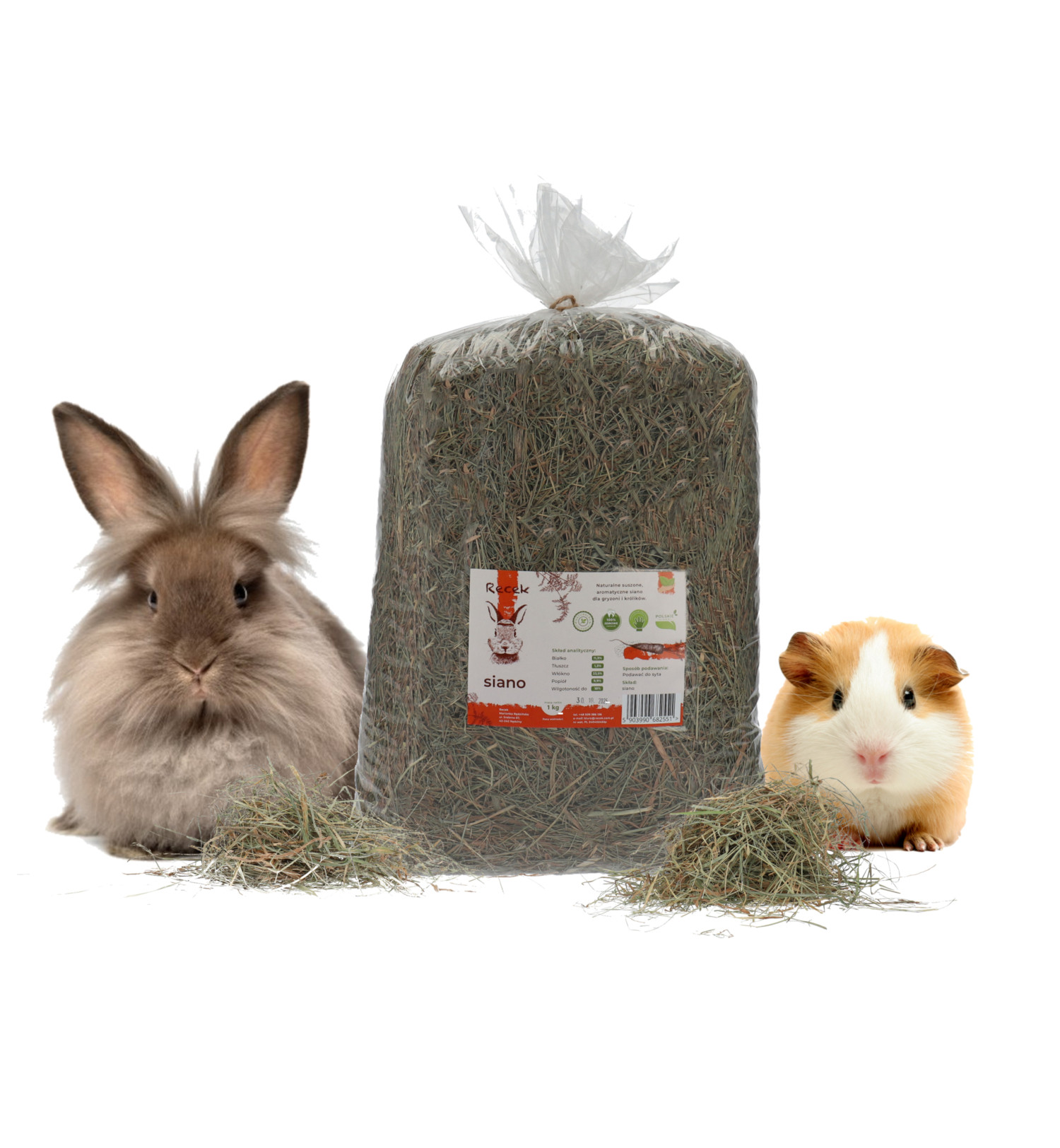 RECEK Wiesenheu für Nagetiere - handverpackt - 1 kg - foto 1