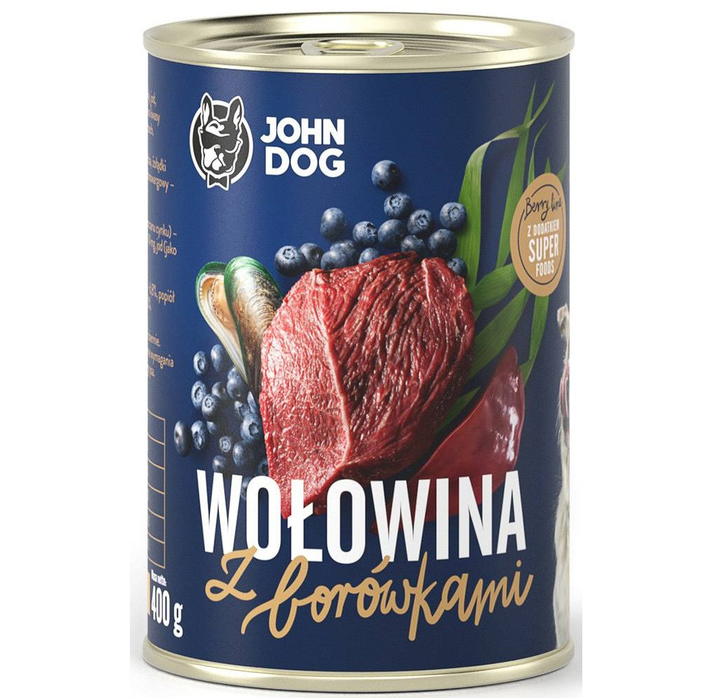 JOHN DOG Berry Line Adult Beef with blueberries - Nassfutter für Hunde - 400g - foto 2
