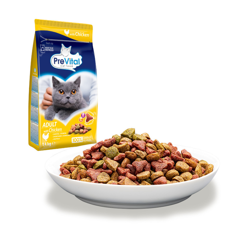 PREVITAL Katzenfutter Adult mit Huhn - Trockenfutter für Katzen - 1,4 kg - foto 1