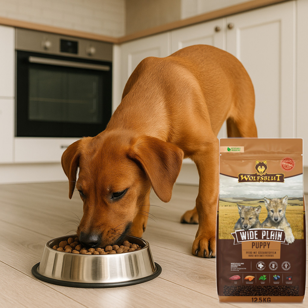 WOLFSBLUT Wide Plain Puppy Horse with sweet potatoes - trockenfutter für Hunde - 12,5kg - foto 4