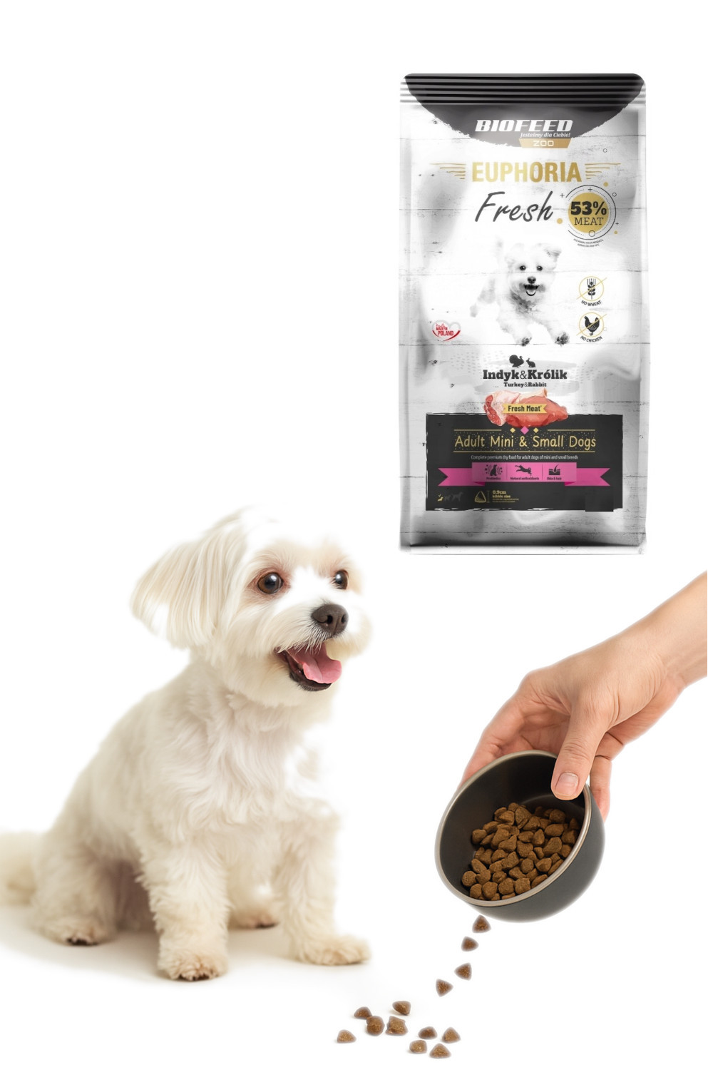 EUPHORIA Fresh Adult Turkey with rabbit XS/S - trockenfutter für Hunde - 500g - foto 6