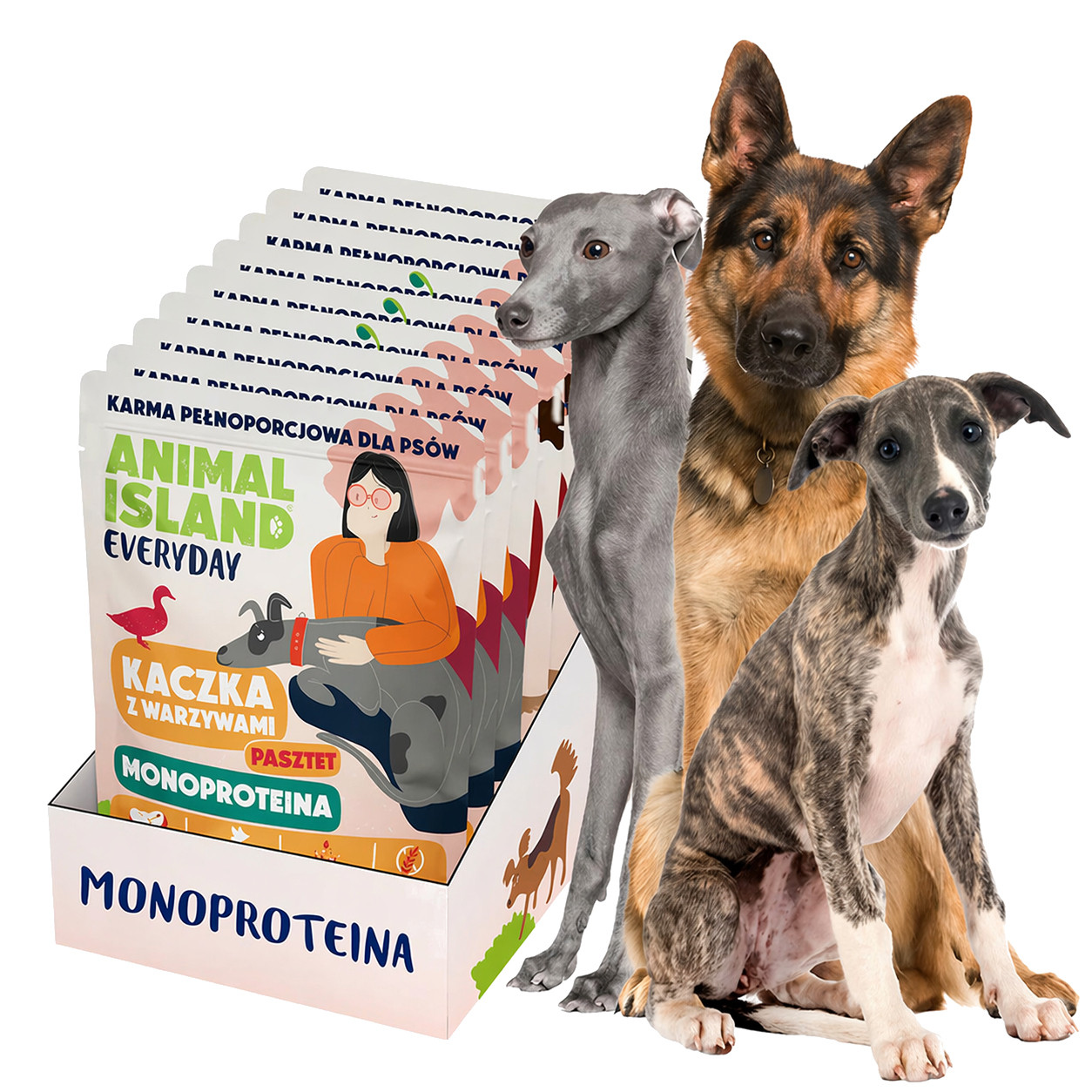 ANIMAL ISLAND Everyday Monoprotein Veal, Duck, Turkey - Nassfutter für Hunde - 9x300g - foto 1