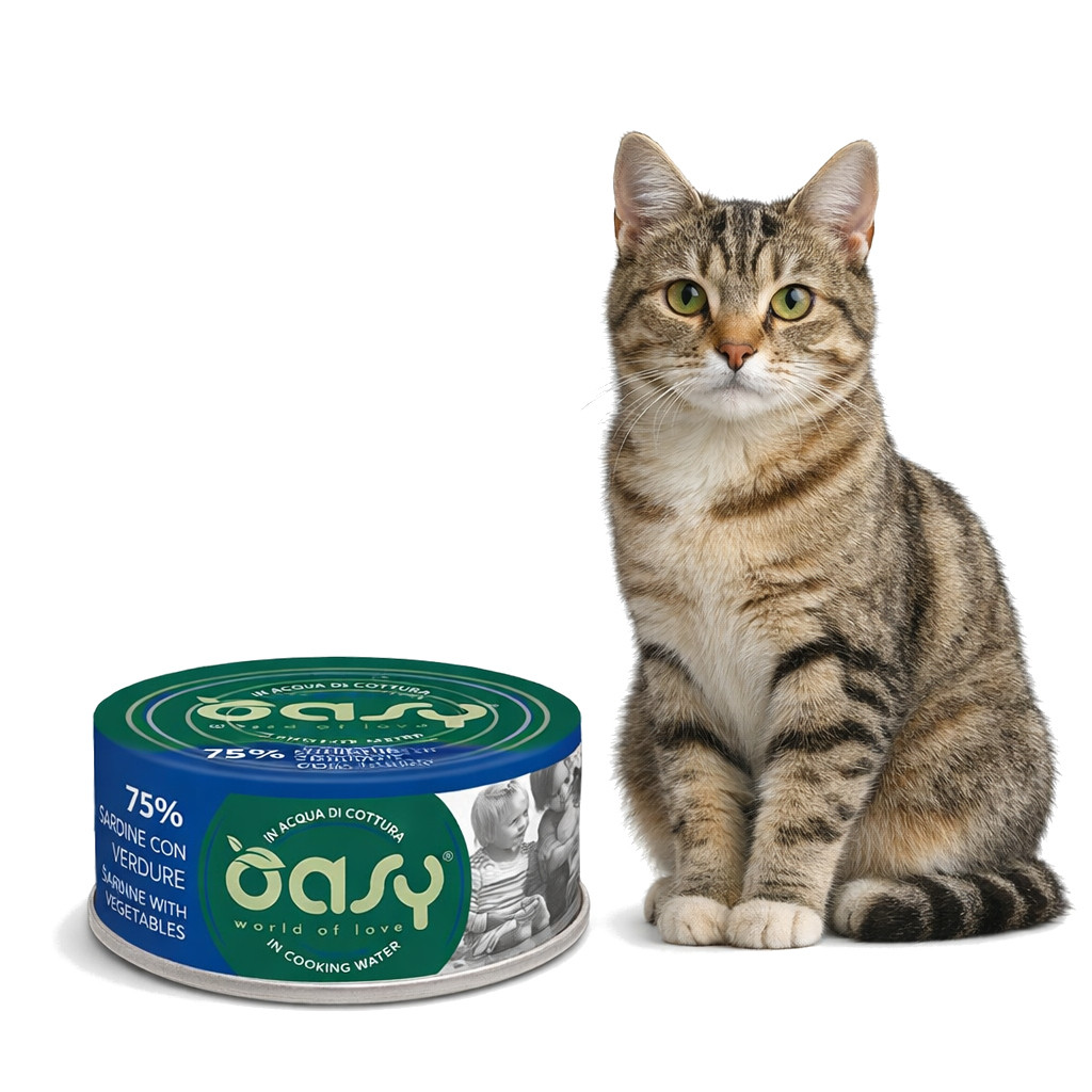 OASY More Love Sardine with vegetables - nassfutter für Katzen - 70g - foto 2