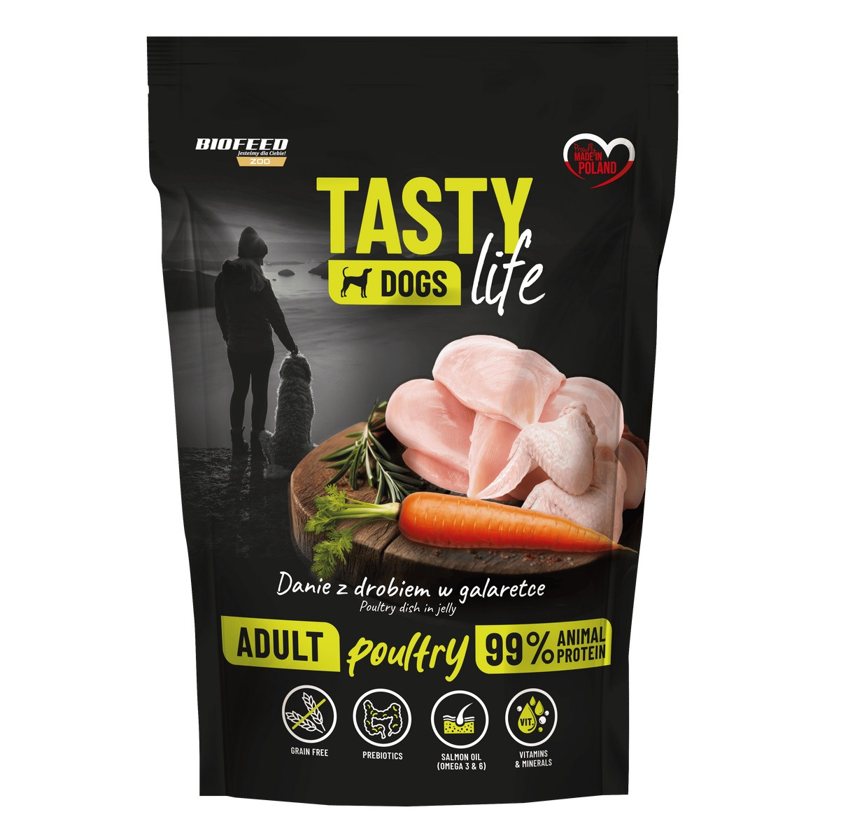 BIOFEED Tasty Dogs Life Poultry - Nassfutter für Hunde - 500g - foto 2