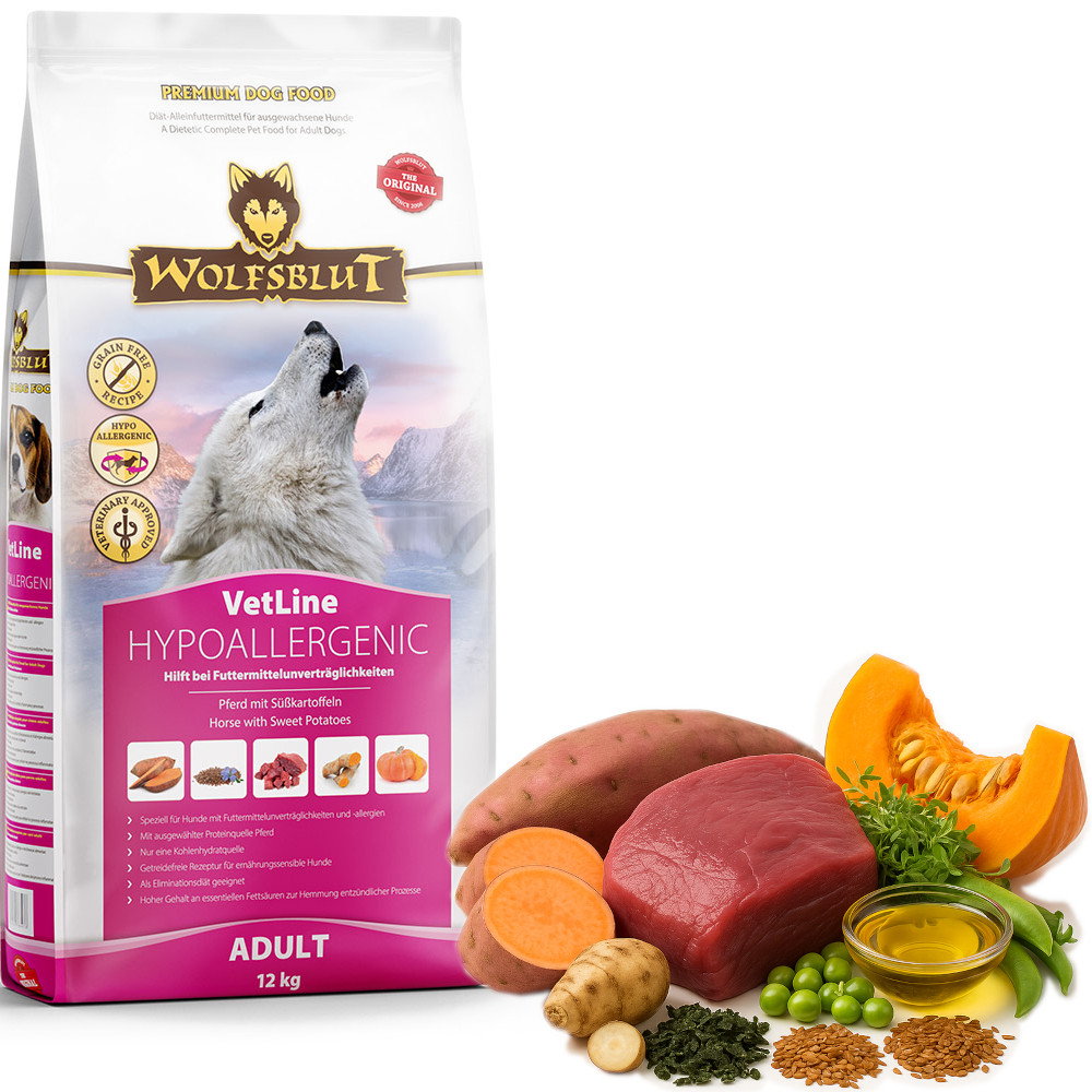 WOLFSBLUT VetLine Hypoallergenic Horse - trockenfutter für Hunde - 12kg - foto 6