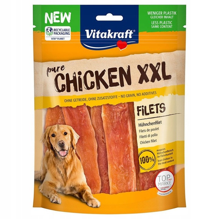 VITAKRAFT Hähnchenfilets XXL – Leckerbissen für Hunde – 250g - foto 1