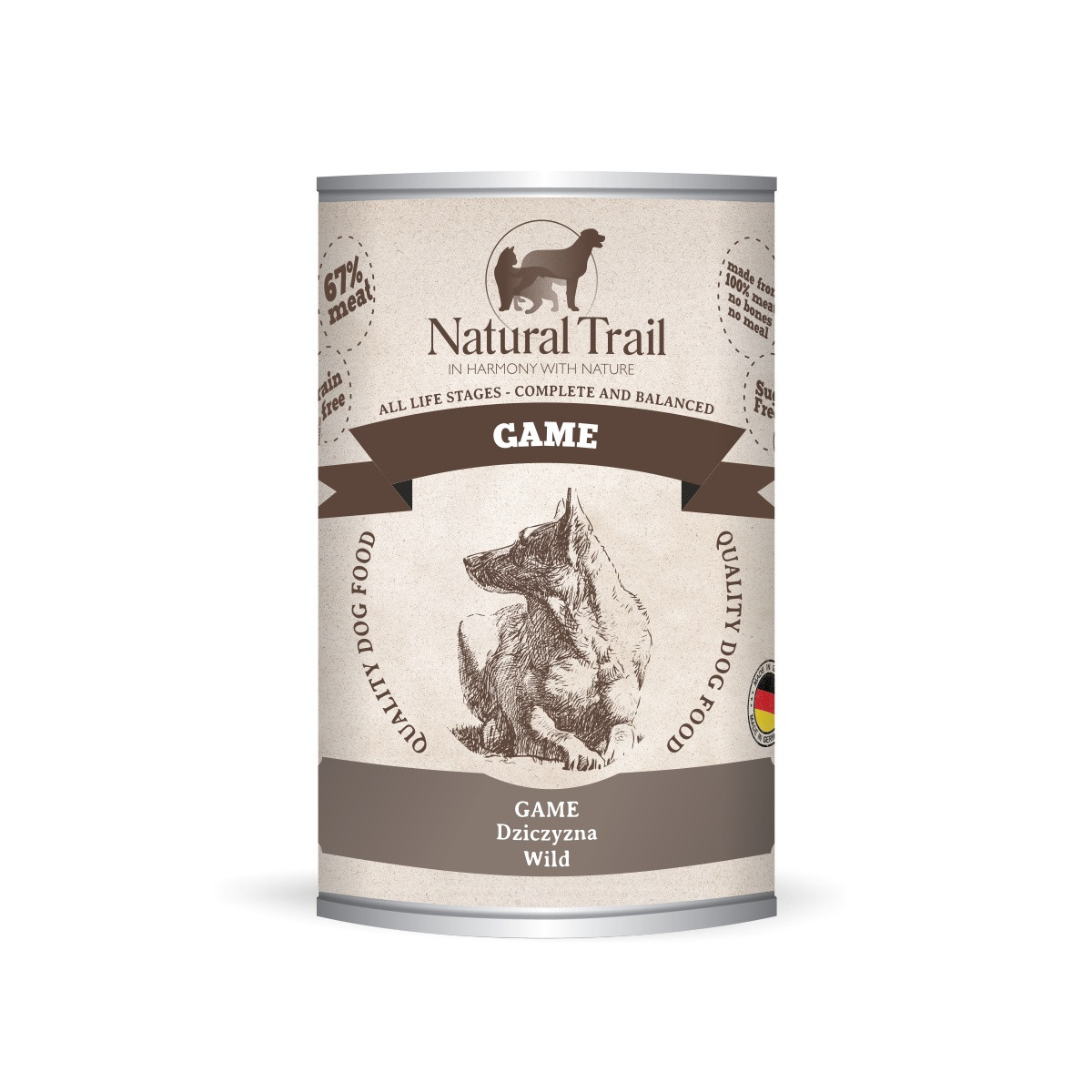 NATURAL TRAIL Wildfleisch Mono - Nassfutter für Hunde - 400 g - foto 2