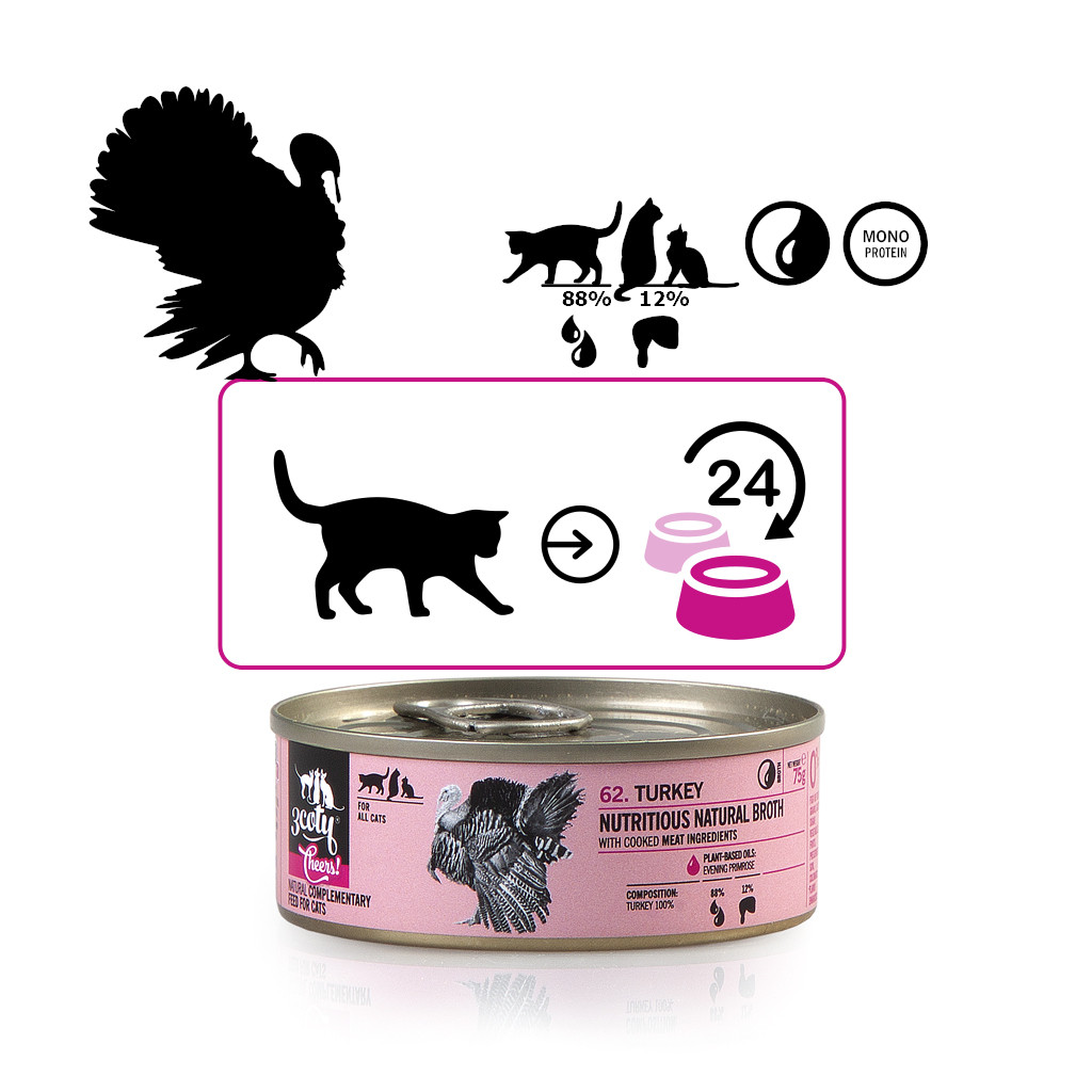 3COTY Turkey Cheers! - nassfutter für Katzen - 75g - foto 7