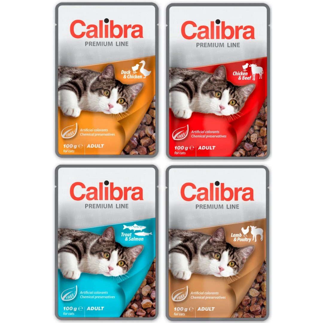 CALIBRA Cat Premium Adult - nassfutter für Katzen - 12x100g - foto 2