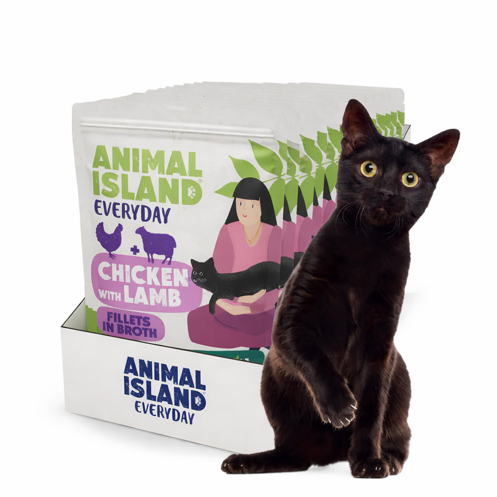 ANIMAL ISLAND Chicken with lamb Fillets in broth - nassfutter für Katzen - 12x85g - foto 2