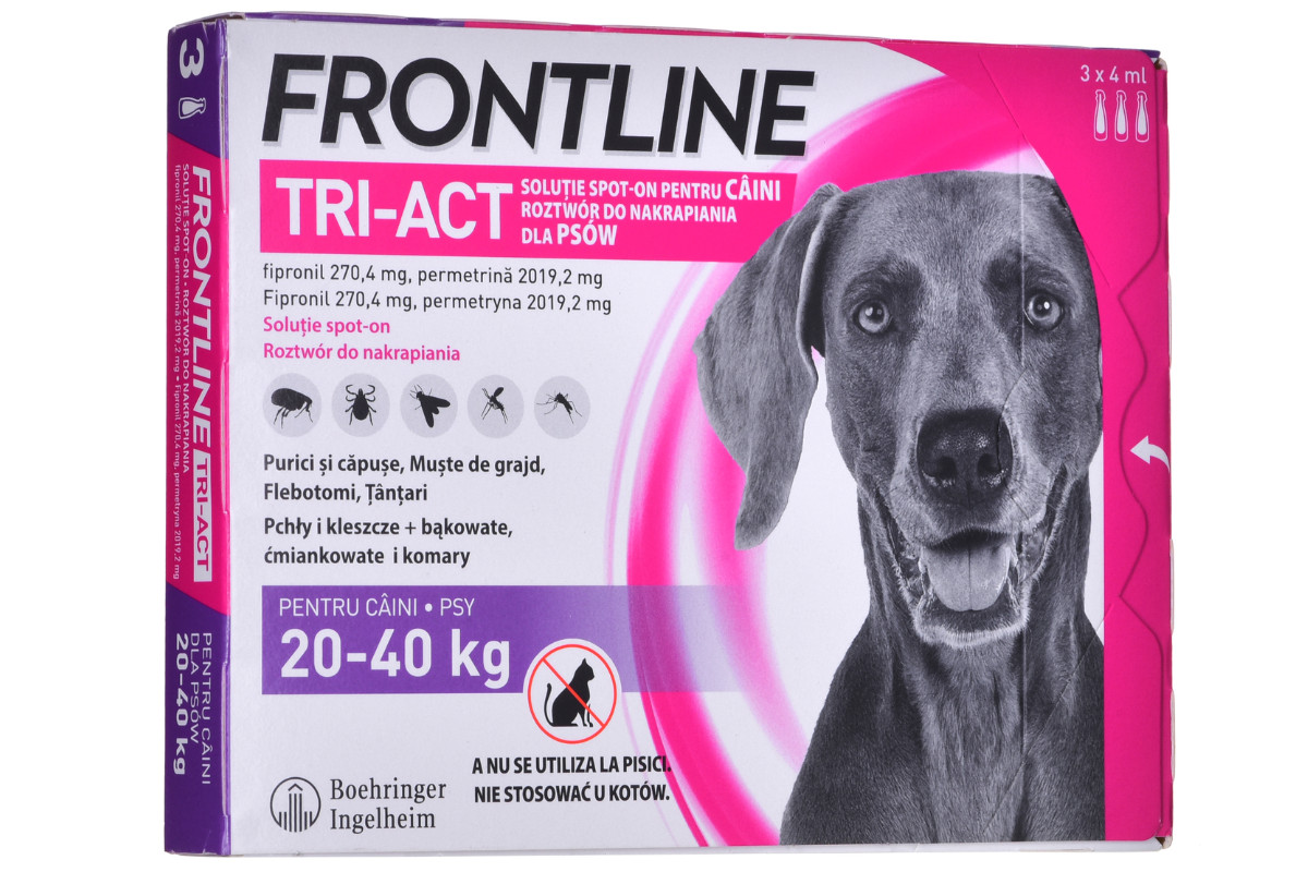 FRONTLINE Tri-act L 20-40 kg - Parasitentropfen für Hunde - 3 x 4 ml - foto 1
