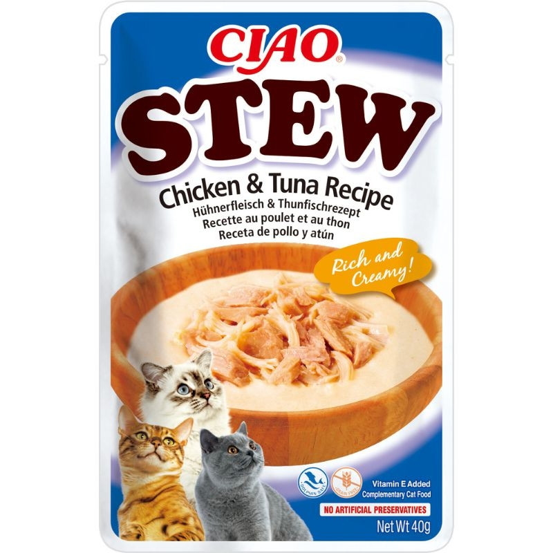 INABA Ciao Stew Chicken & Tuna - Katze behandeln - 40g - foto 1