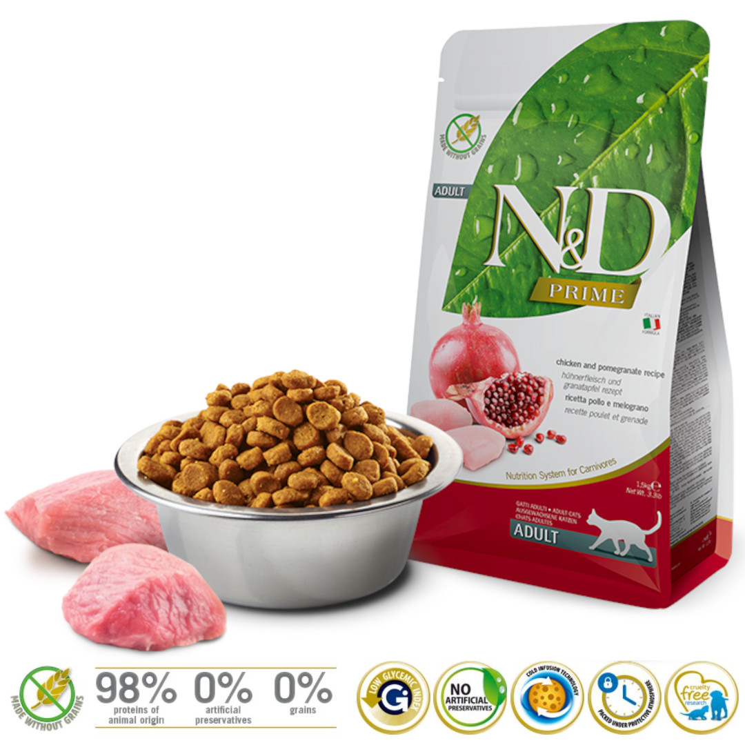 FARMINA N&D CAT PRIME CHICKEN & POMEGRANATE ADULT 1,5kg - foto 1