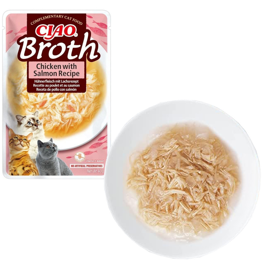 INABA Ciao Broth Chicken & Salmon - Katze behandeln - 40g - foto 1