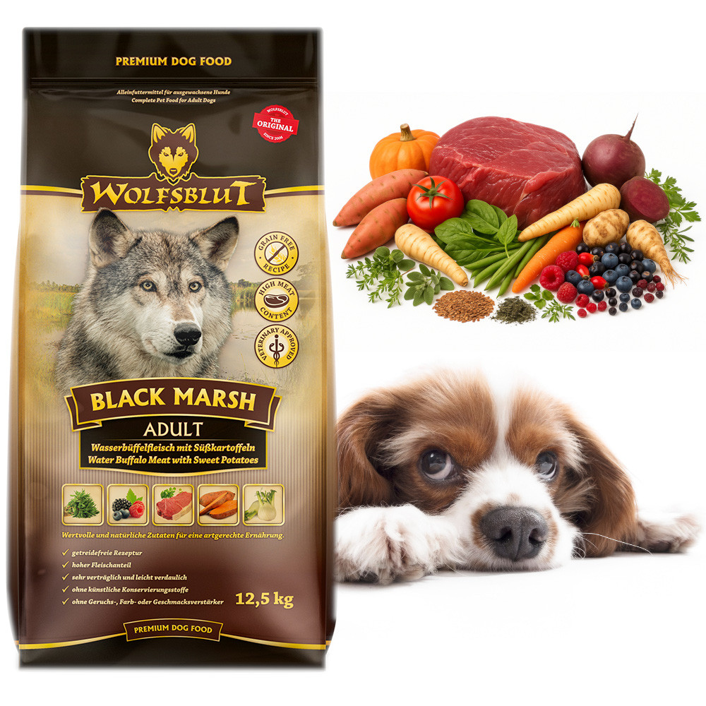 WOLFSBLUT Black Marsh Water buffalo - trockenfutter für Hunde - 12,5kg - foto 5