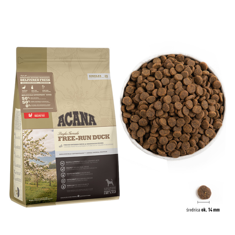ACANA Singles Free-Run Duck - trockenfutter für Hunde - 2kg - foto 1