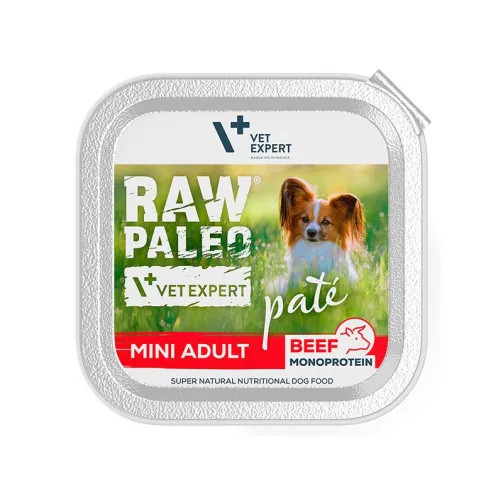 RAW PALEO Pate Mini Adult Beef – Nassfutter für Hunde – 150 g - foto 2