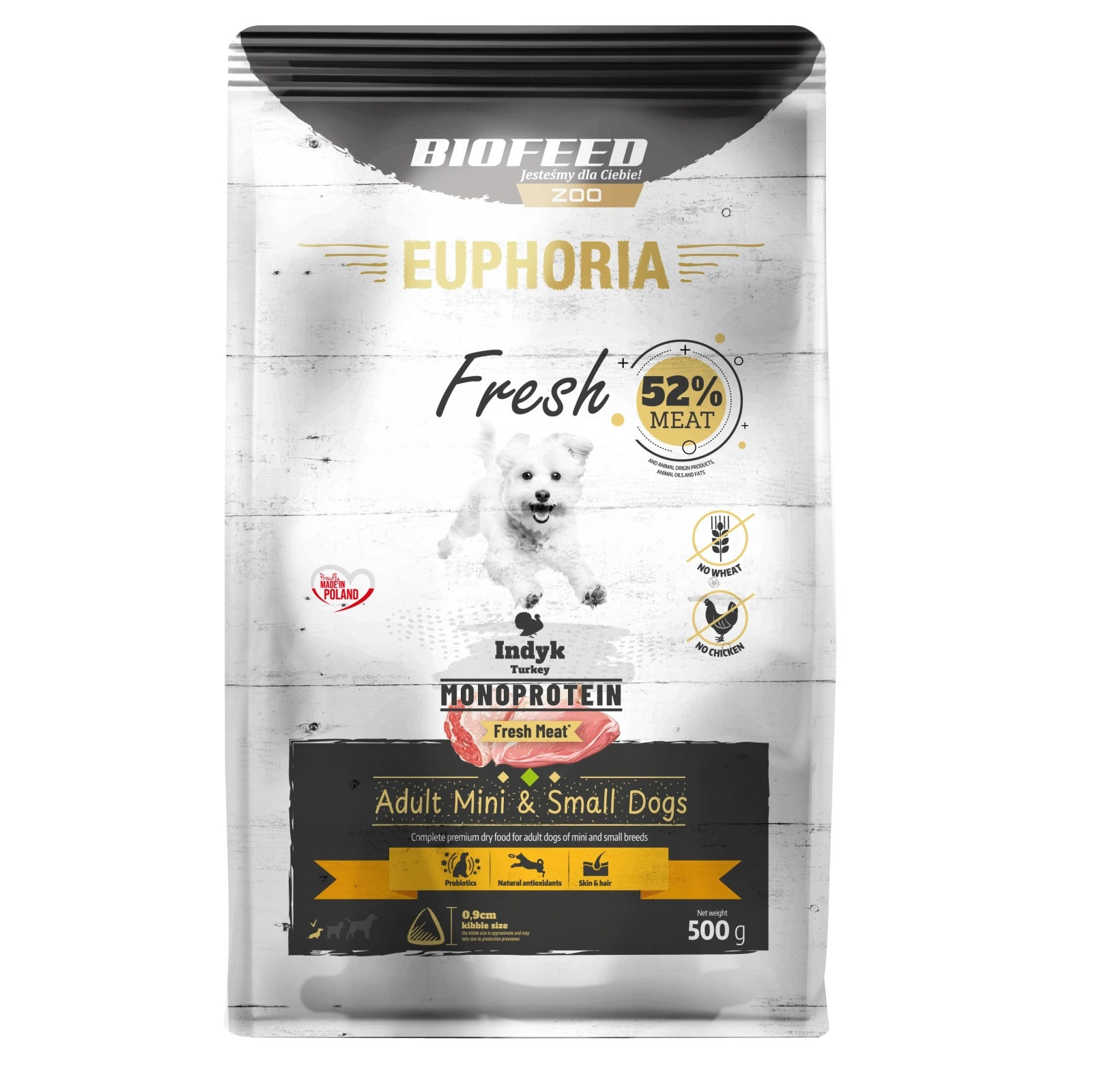 EUPHORIA Fresh Adult Monoprotein Turkey XS/S - trockenfutter für Hunde - 500g - foto 2