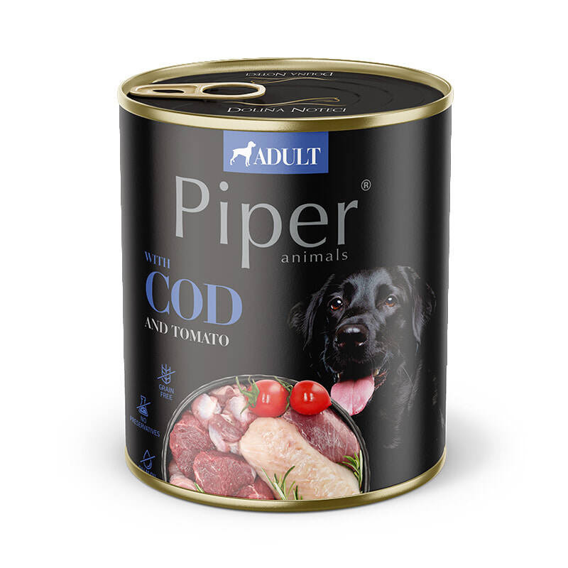 DOLINA NOTECI Piper Animals mit Kabeljau und Tomate - Nassfutter für Hunde - 6x800g - foto 1