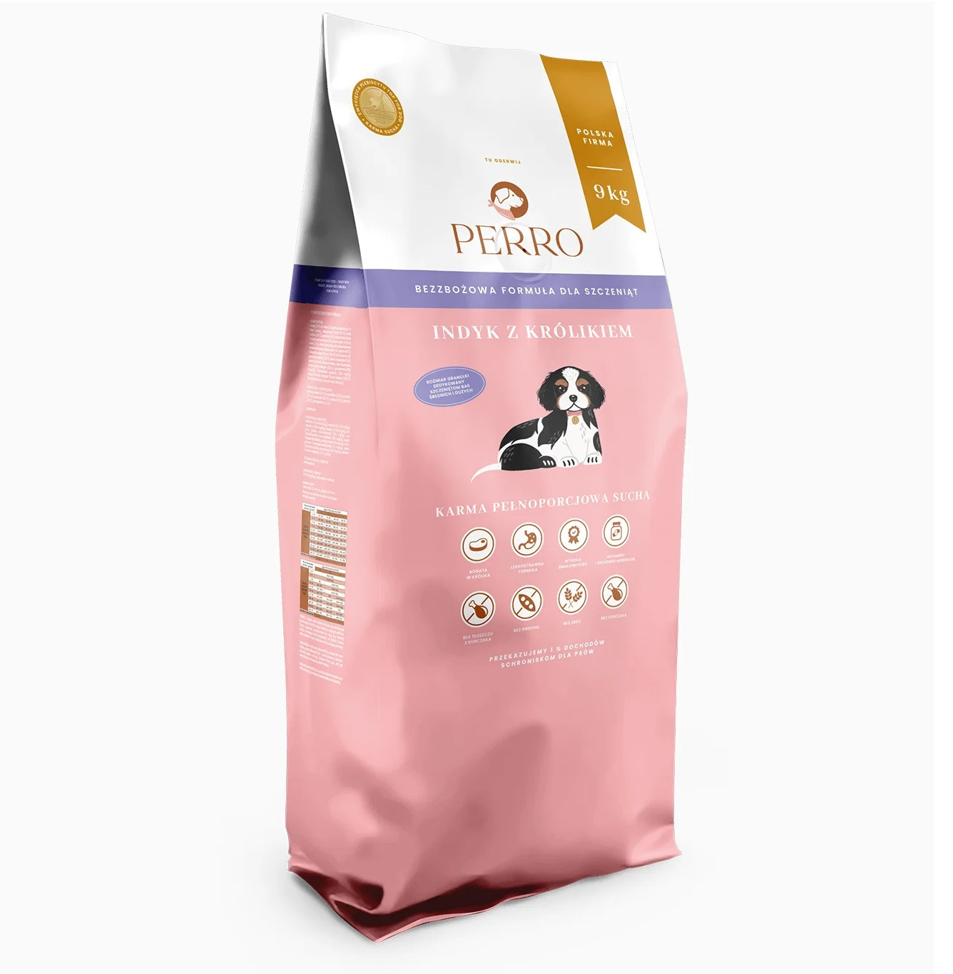 PERRO Junior Turkey with rabbit - trockenfutter für Hunde - 9kg - foto 1