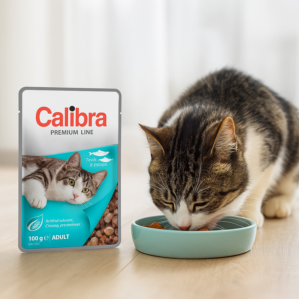 CALIBRA Cat Premium Adult Trout & Salmon - Nassfutter für Katzen - 12x100g - foto 2