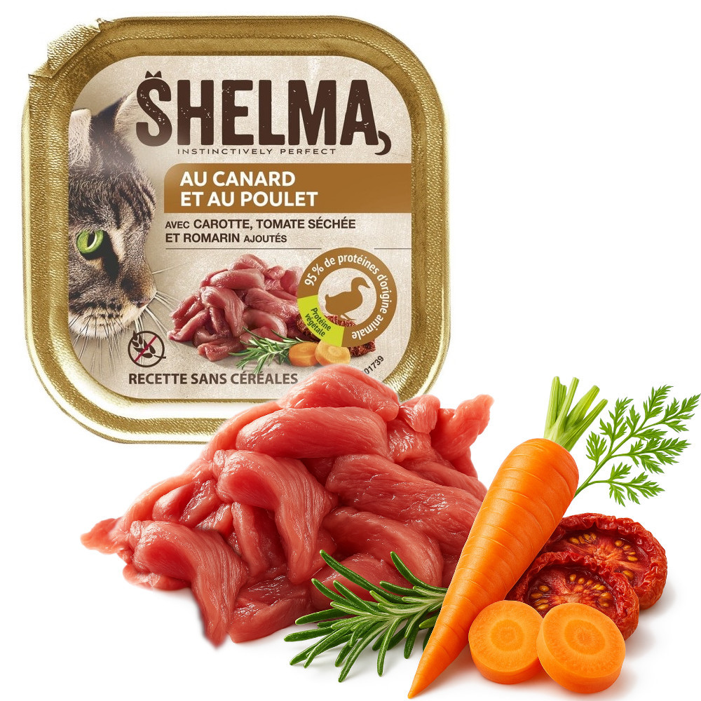 SHELMA Duck and chicken pate - nassfutter für Katzen - 6x100g - foto 3