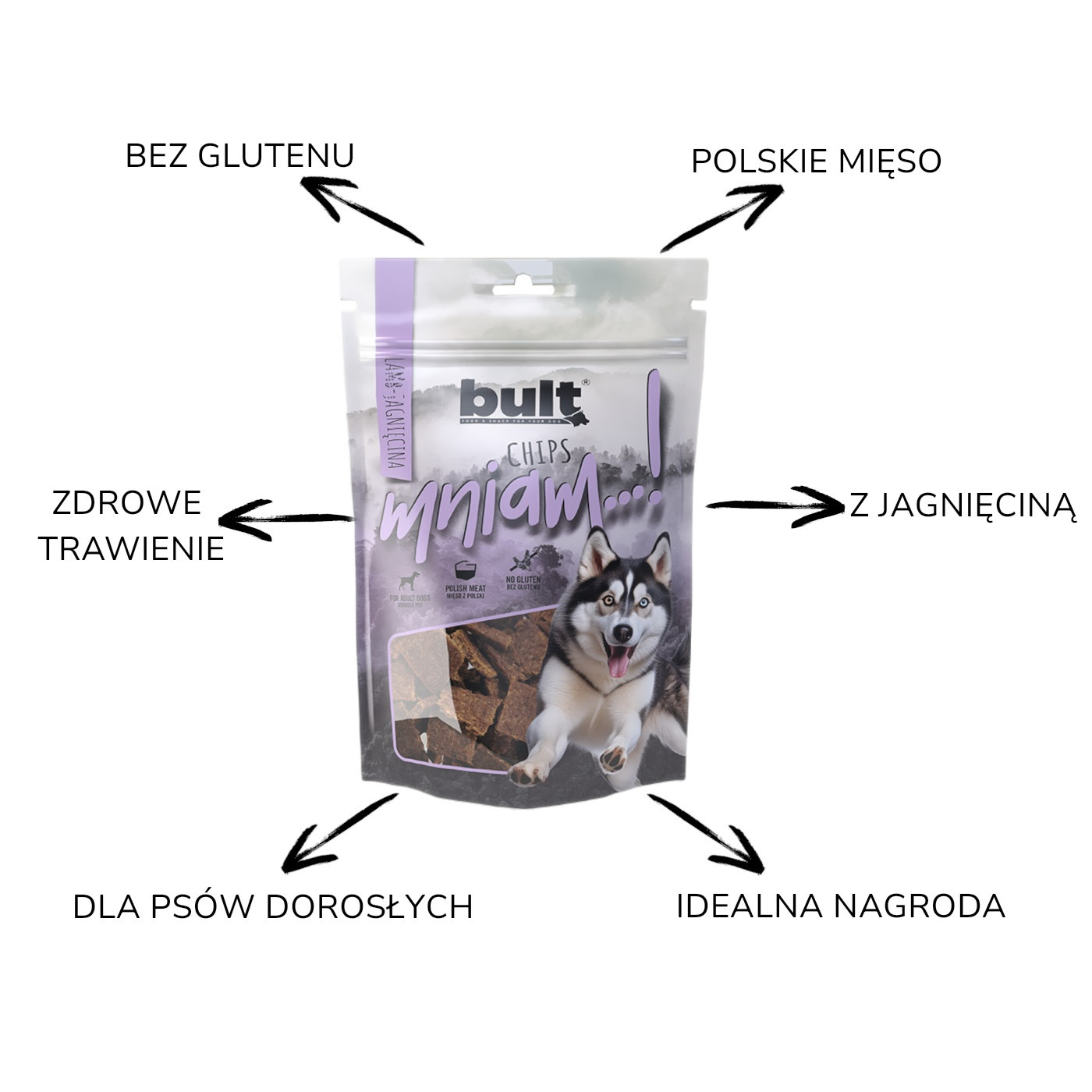 BULT Chips MIX mit 3 Geschmacksrichtungen – Leckerli für Hunde – 3x100g - foto 2