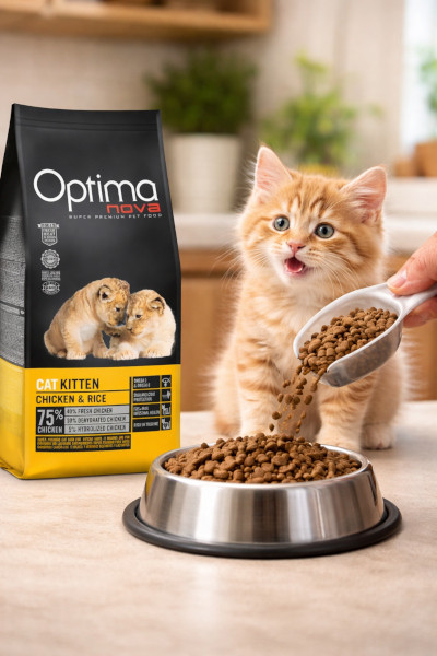 OPTIMANOVA Cat Kitten Chicken & Rice - trockenfutter für Katzen - 2kg - foto 2