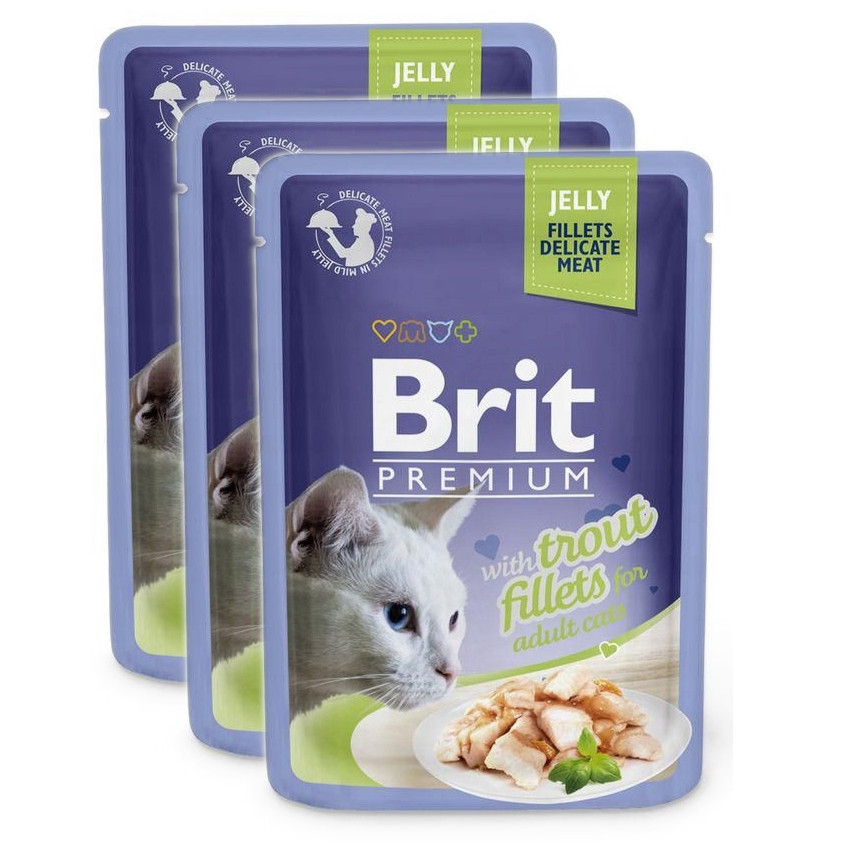 BRIT Premium Family Plate Filets in Gelee Mix aus Geschmacksrichtungen - Nassfutter für Katzen - 12x85g - foto 6