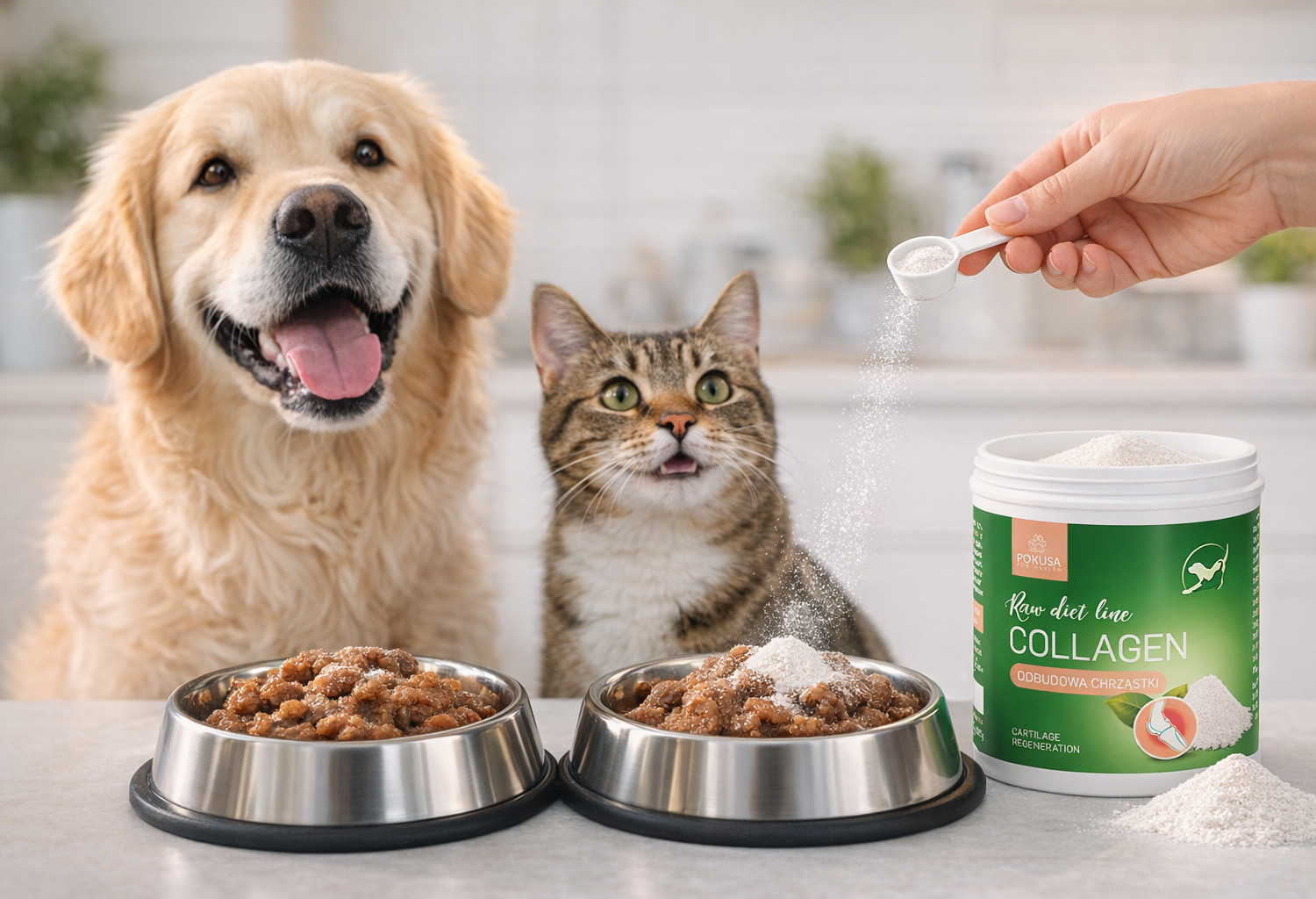 POKUSA RawDietLine Collagen - nahrungsergänzungsmittel für hunde und katzen - 200g - foto 3