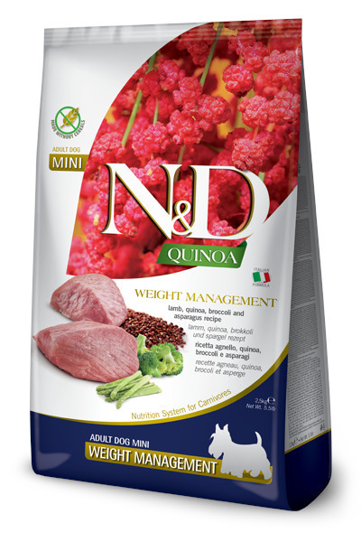 FARMINA N&D Quinoa Dog Weight Management Lamb Adult Mini - Trockenfutter für Hunde - 2.5 kg - foto 2