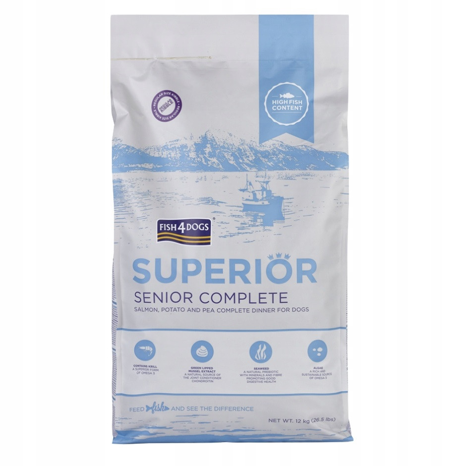 FISH4DOGS Superior Senior Medium Complete Salmon - trockenfutter für Hunde - 12kg - foto 1
