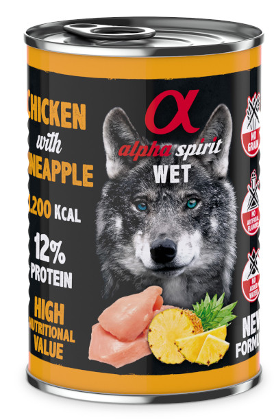 ALPHA SPIRIT WET Huhn mit Ananas - Nassfutter für Hunde - 400g - foto 1