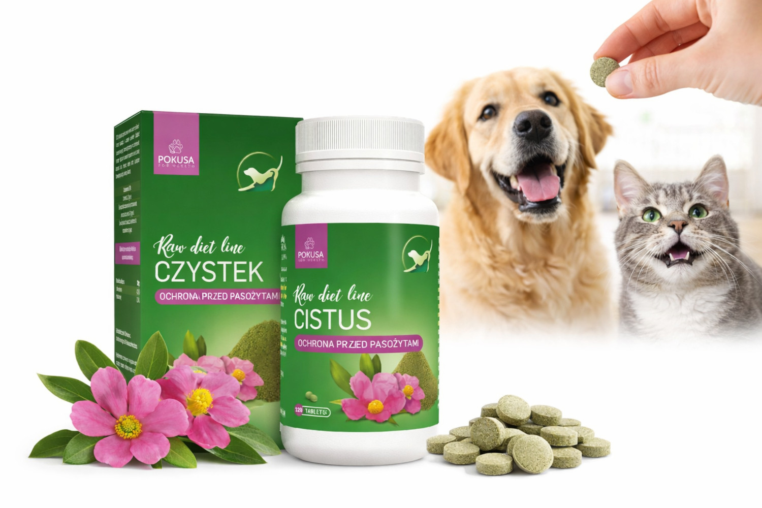 POKUSA RawDietLine Cistus - nahrungsergänzungsmittel für hunde und katzen - 120 stück - foto 3