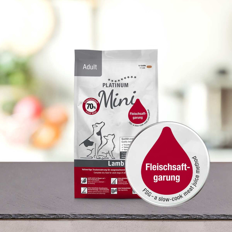 PLATINUM Adult Lamb Mini – halbfeuchtes Hundefutter – 900 g + PLATINUM Xmas-Bits Iberico 150 g Leckerli GRATIS - foto 2