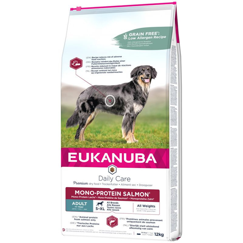 EUKANUBA Daily Care Adult Mono Protein Salmon - Trockenfutter für Hunde - 12 kg - foto 1