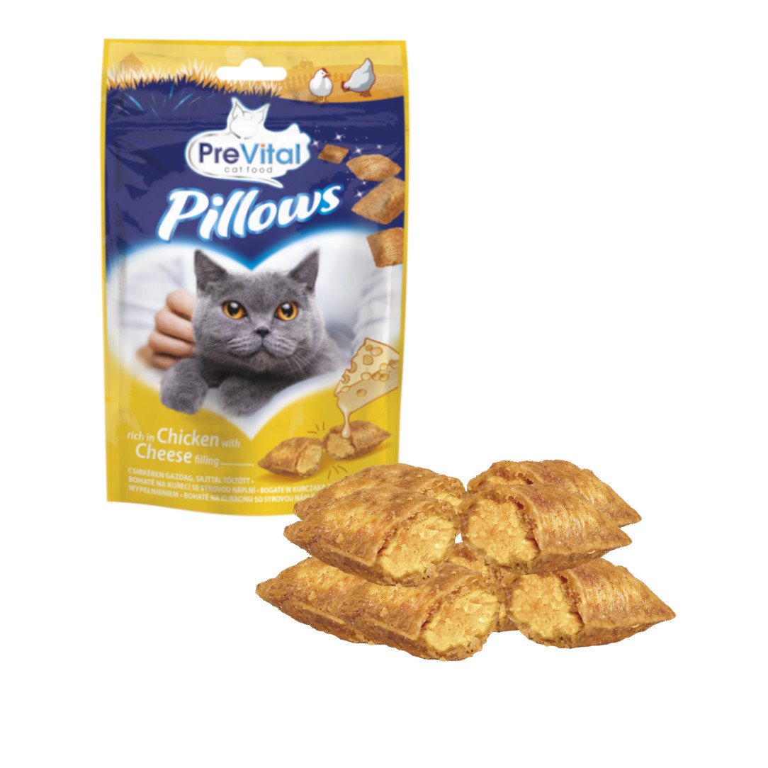PREVITAL Pillows Chicken with cheese - Katze behandeln - 60g - foto 1